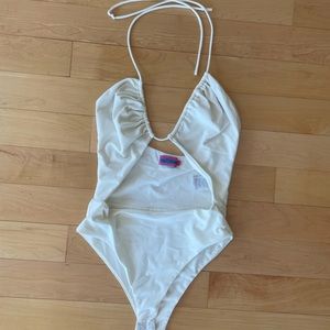Edikted White Farah Adjustable Bodysuit